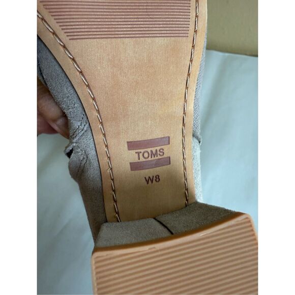 TOMS Evie Embroidered Heritage Canvas and Suede Booties SZ W8 - Picture 12 of 13